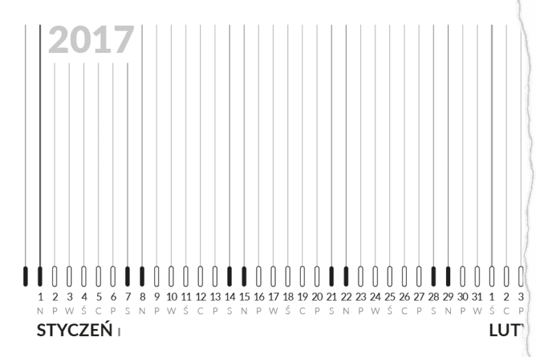 Darmowy kalendarz na 2017 rok. Wydrukuj go sobie!