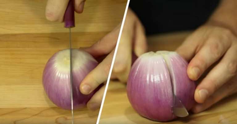 Wystarczy, że natniesz cebulę w ten sam sposób i zrobisz genialną dekorację do obiadu!