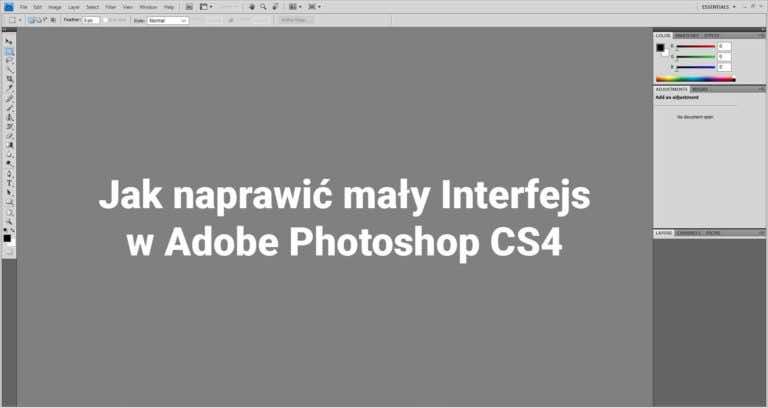 Jak naprawić mały interfejs w Adobe Photoshop