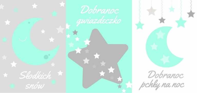 PLAKATY „NA DOBRANOC” W 4 WERSJACH KOLORYSTYCZNYCH