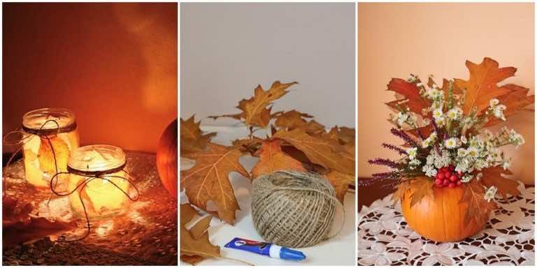 PROSTE I TANIE JESIENNE DEKORACJE DO DOMU – DIY