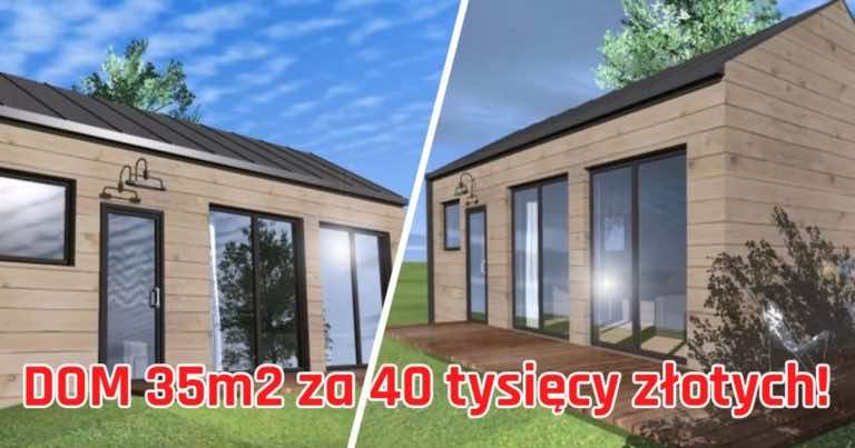 Wybudował dom 35m2 za 40 tysięcy pod klucz! Zobacz jak wygląda.