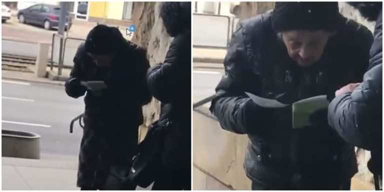 90-letnia staruszka rozdaje ulotki na ulicy bo nie wystarcza jej na leki. Tę sprawę warto nagłośnić!