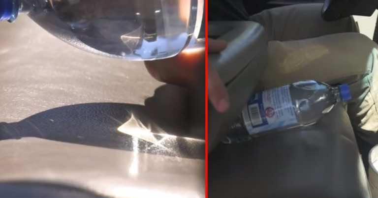 Nie zostawiaj butelki z wodą w samochodzie