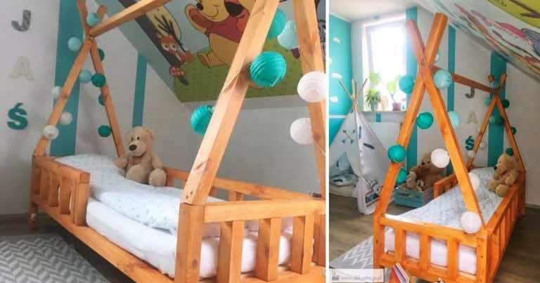 Łóżeczko domek DIY