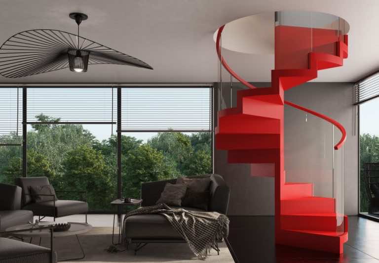 Do jakich wnętrz pasują kolorowe schody?