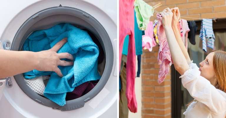 Lepiej suszyć pranie w suszarce czy na powietrzu?