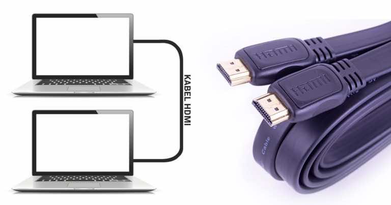 Połączenie dwóch laptopów kablem HDMI
