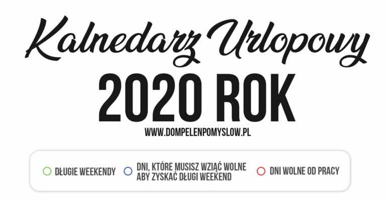 Kalendarz urlopowy 2020
