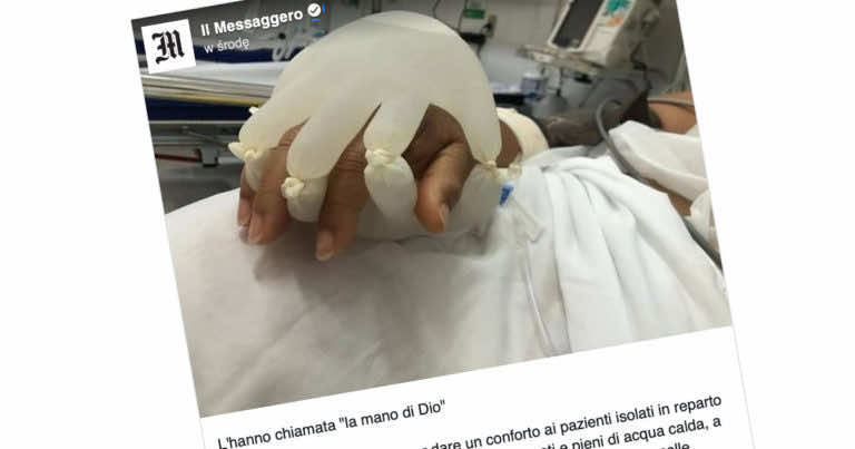 „Ręka Boga” – pomysł pielęgniarki pociesza pacjentów w izolacji