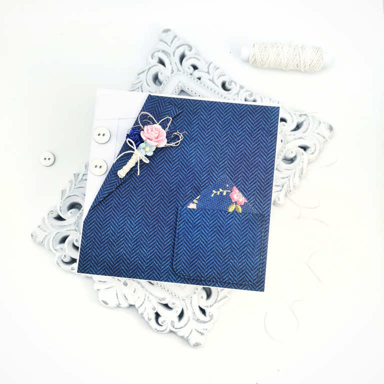 Jak zrobić kartkę w kształcie garnituru?