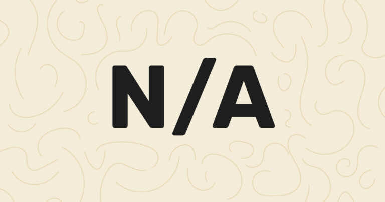 Co oznacza N/A?